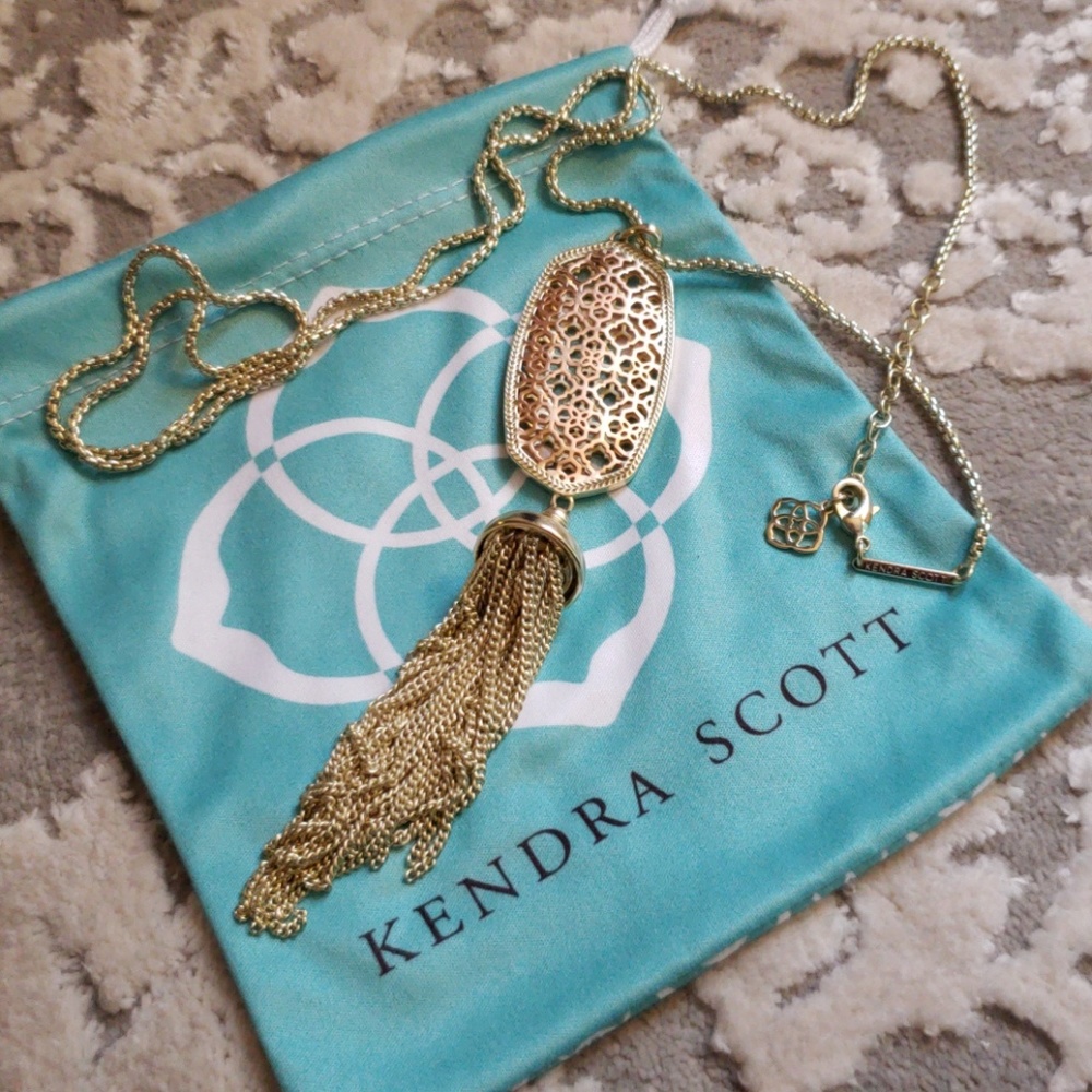 Kendra Scott Benning Tassel necklace Rose Gold